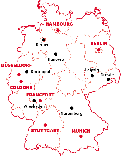 carte de l'Allemagne